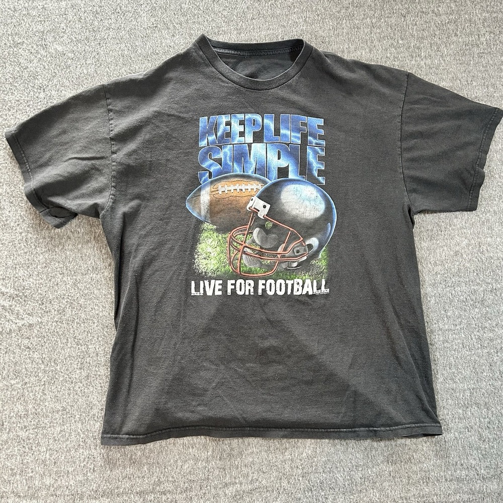 Football 2011 Keep Life Simple Live for Football Retro No Tag‎ Mens 2XL